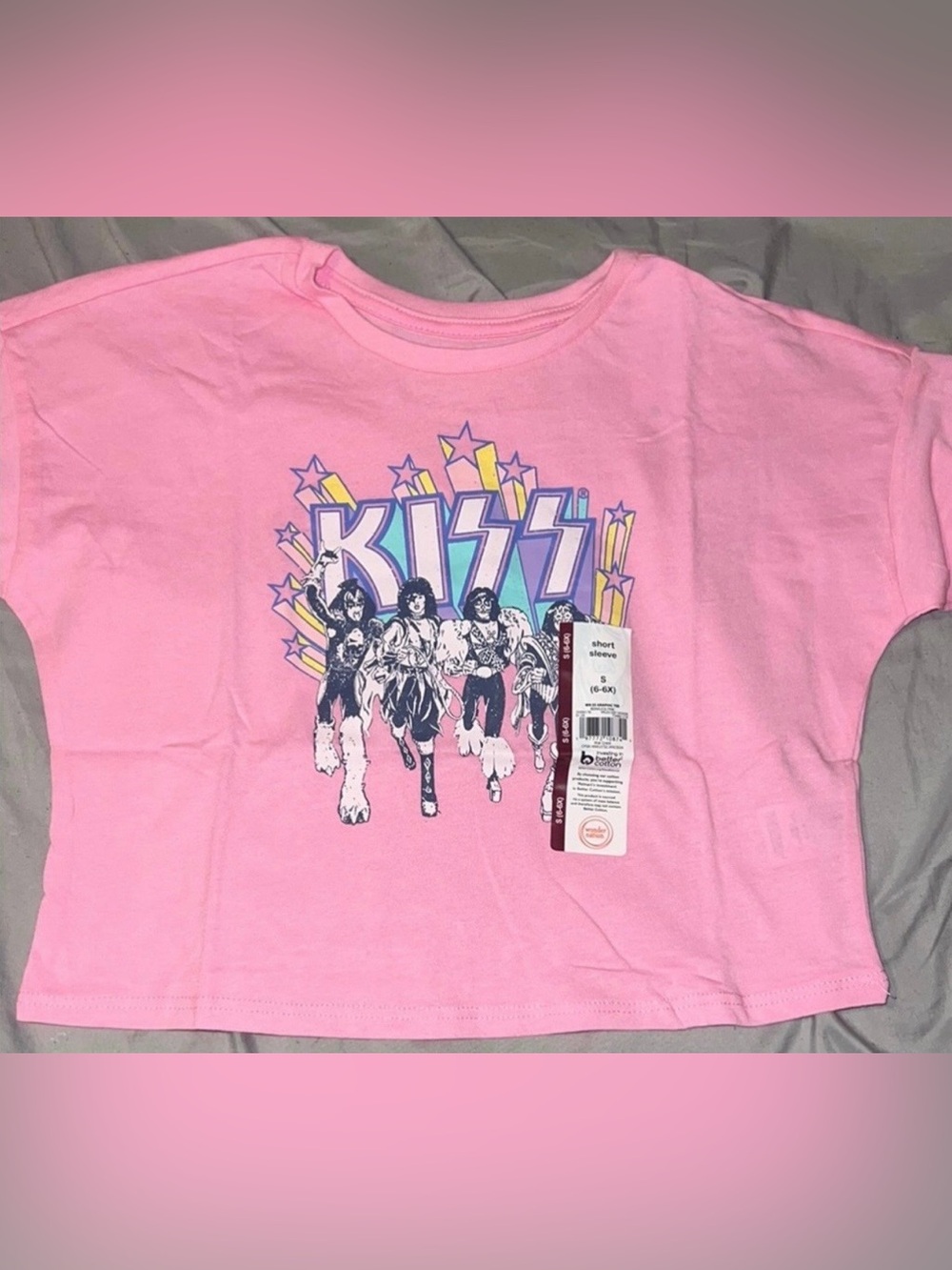 KISS Pink Kids Graphic T-Shirt
